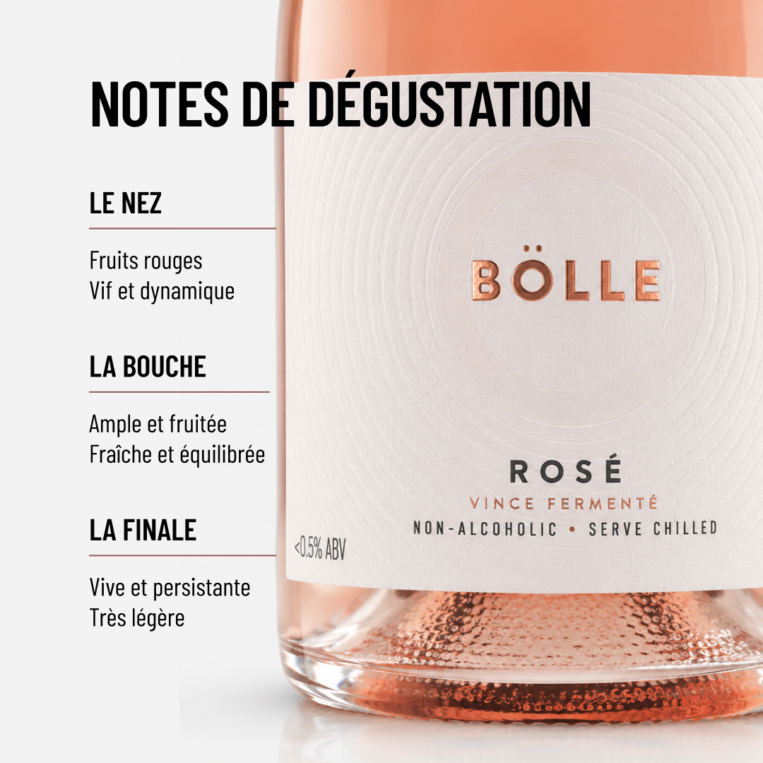 BOLLE ROSÉ SPARKLING 0,375: bulles fines aux arômes de fruits rouges, en demie-bouteille