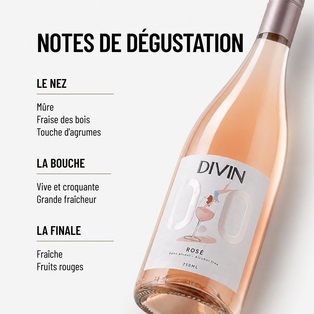 DIVIN ROSÉ: pour rosir de plaisir avec 0,0 % d'alcool