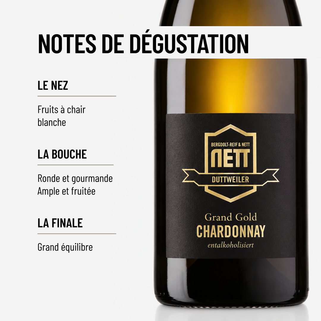 GRAND GOLD CHARDONNAY: une interprétation parfaite de ce cépage légendaire.