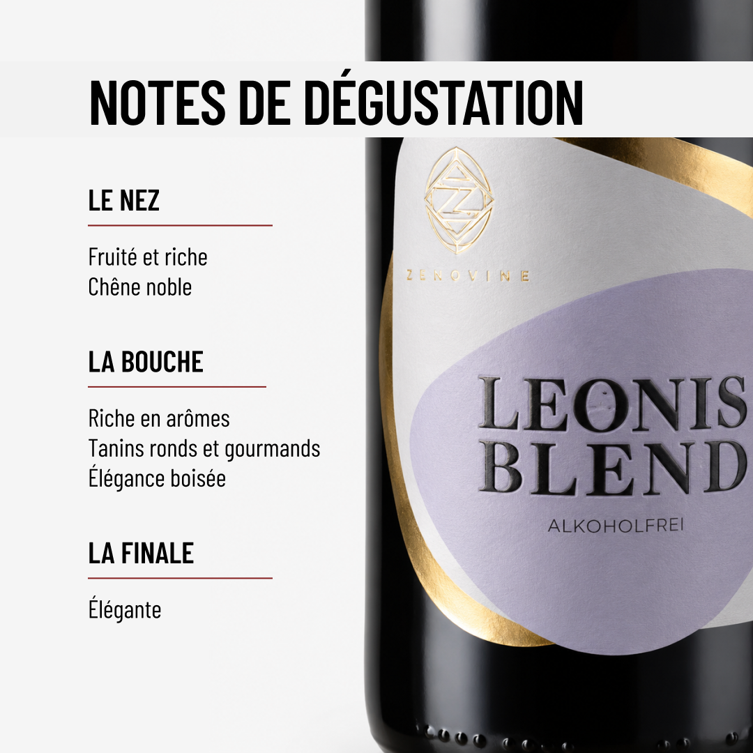ZERONIMO LEONIS BLEND 0,375L: demi-bouteille Top qualité en vin rouge sans alcool!