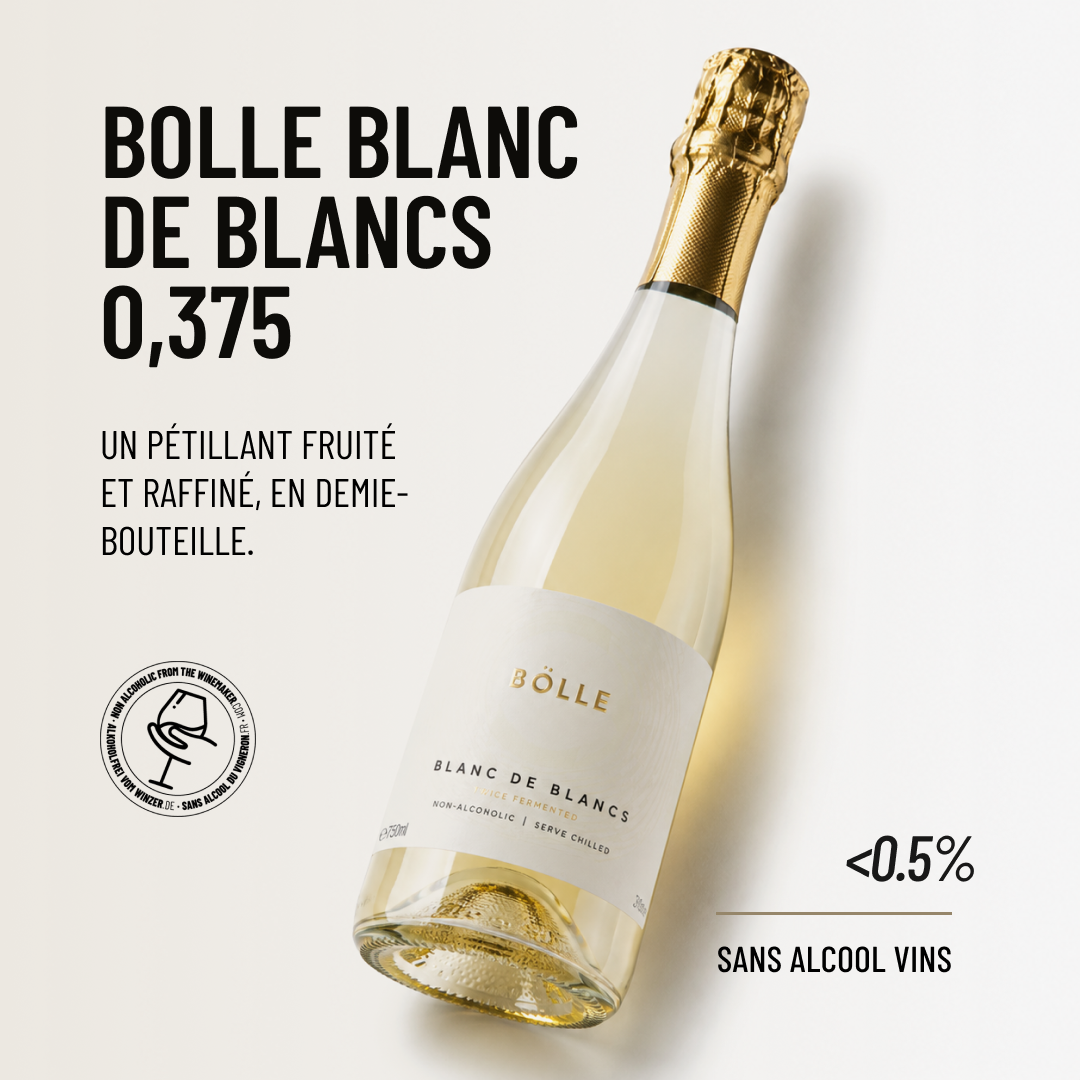 BOLLE BLANC DE BLANCS 0,375: un pétillant fruité et raffiné, en demie-bouteille.