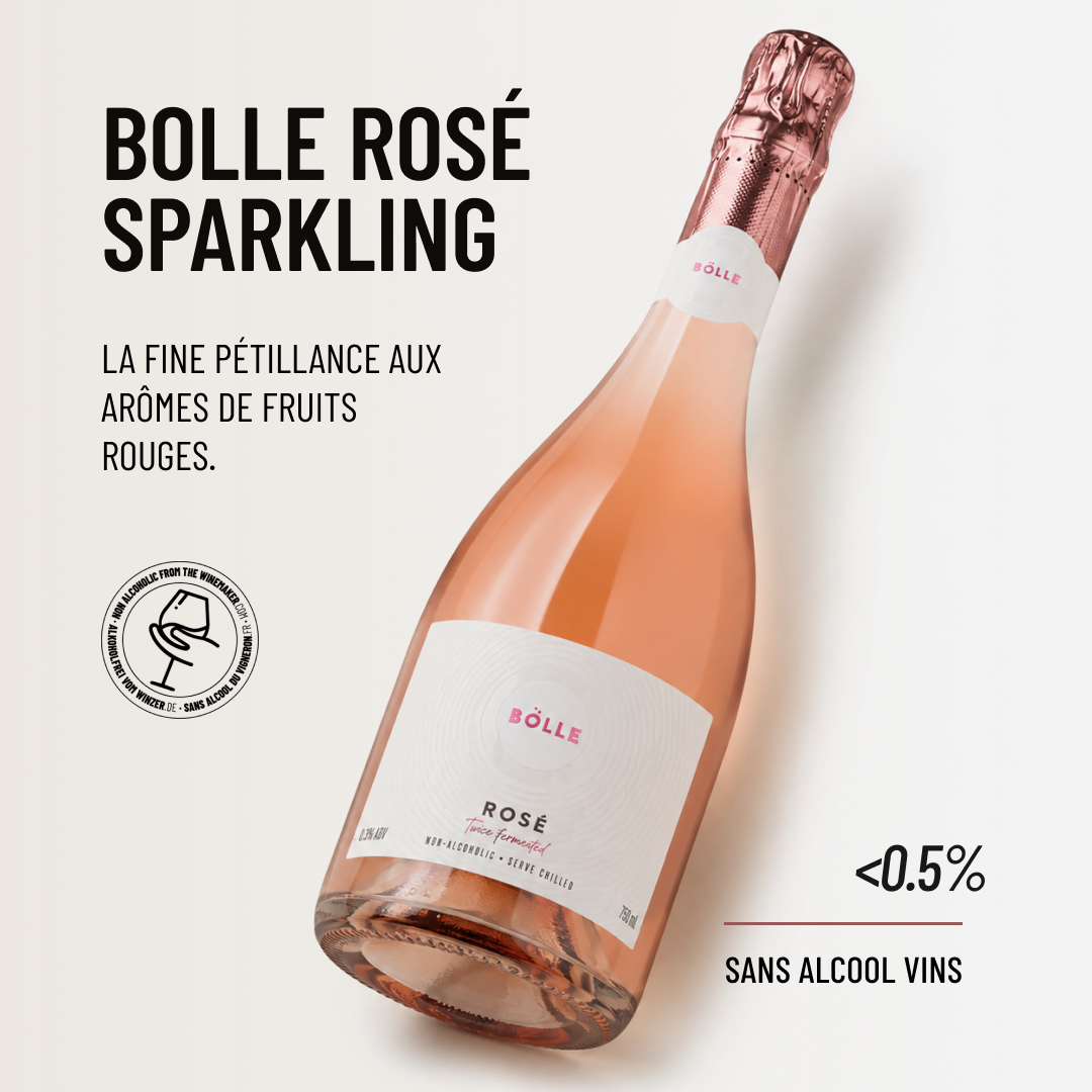 BOLLE ROSÉ SPARKLING: la fine pétillance aux arômes de fruits rouges.