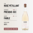 DIVIN PÉTILLANT ROSÉ: des bulles sans alcool au joli blush rosé.