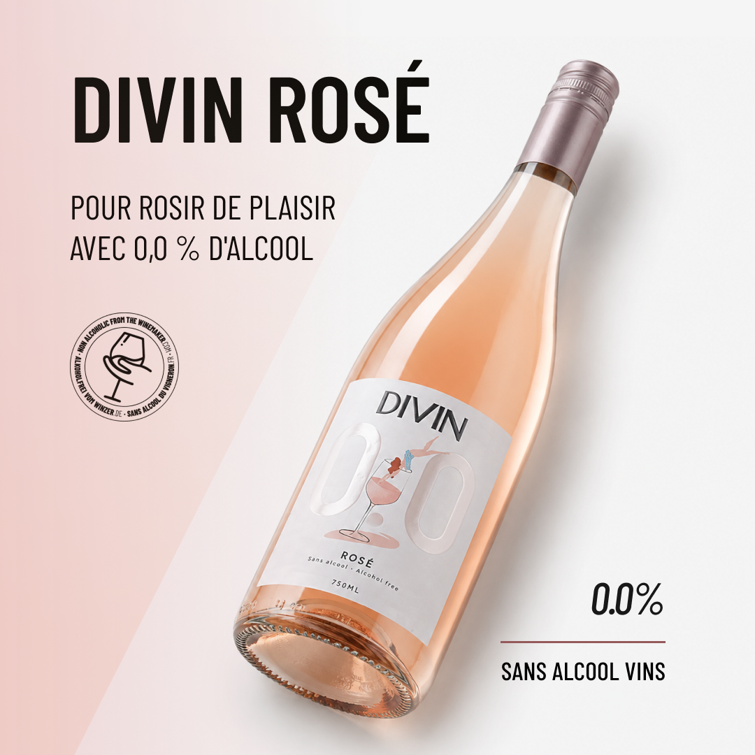 DIVIN ROSÉ: pour rosir de plaisir avec 0,0 % d'alcool