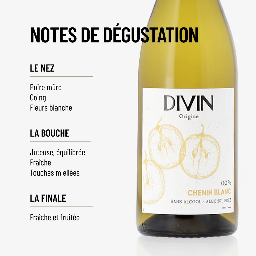 DIVIN CHENIN: vif et floral avec 0,0% d'alcool