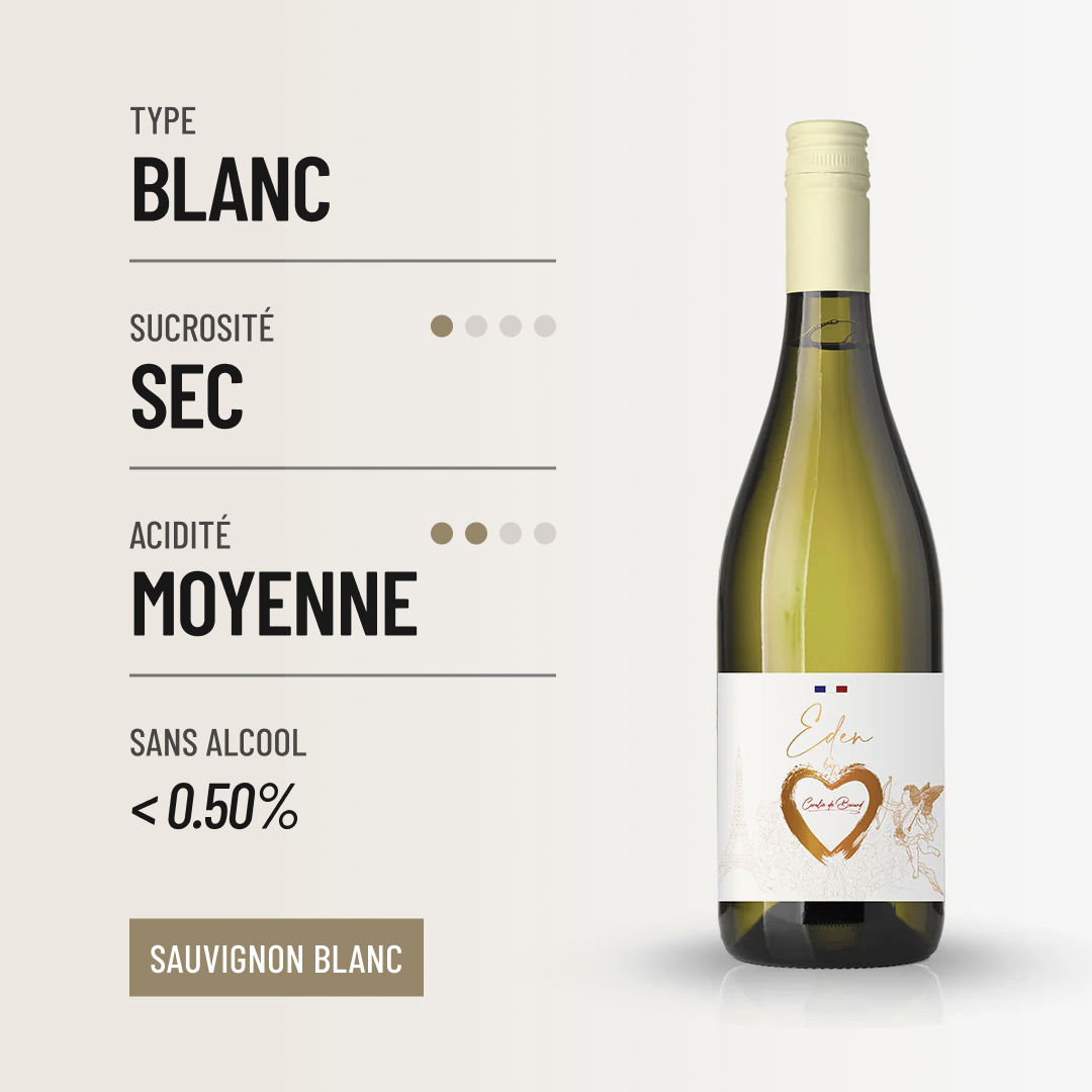 EDEN: tout le savoir-faire de Coralie de Bouärd dans ce grand vin blanc sans-alcool.