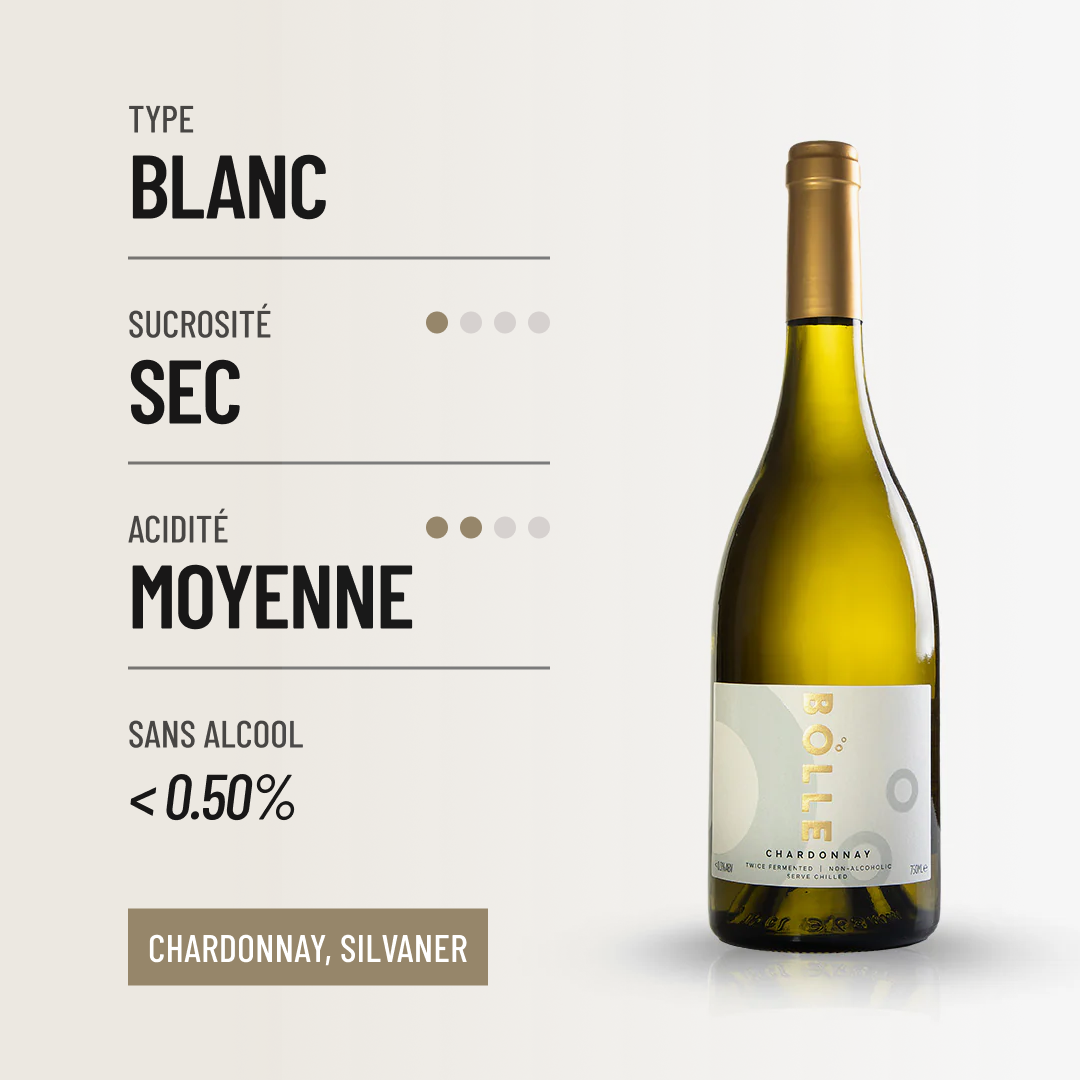 BOLLE CHARDONNAY: une bouche croquante, une rondeur fruitée.