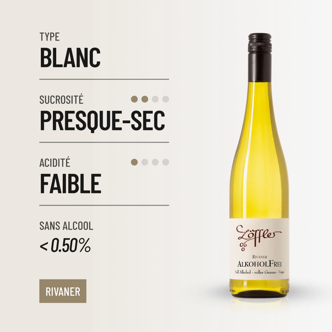 NULL ALKOHOL BLANC: vin blanc Rivaner sans alcool de Löffler
