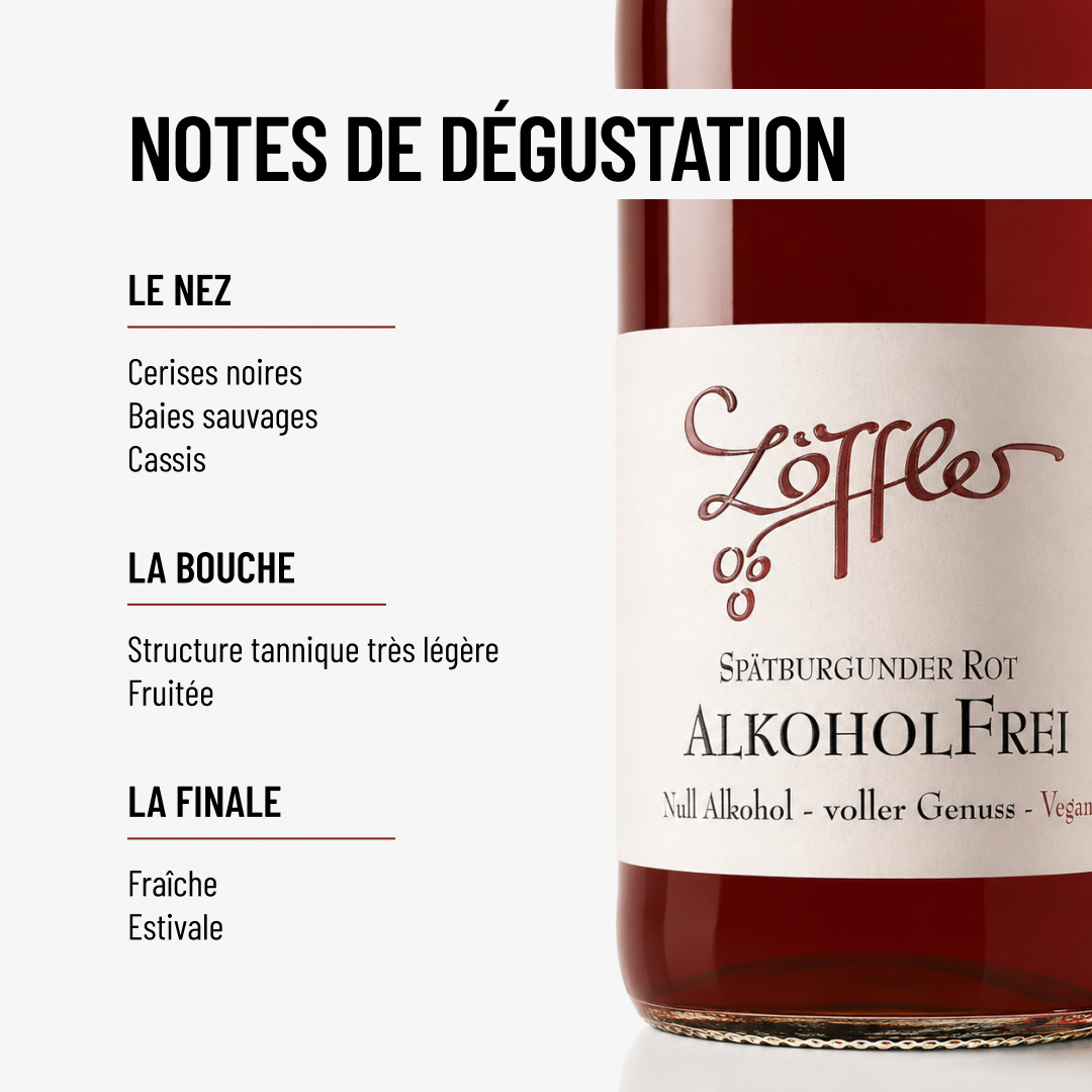 NULL ALKOHOL ROT: le pinot noir sans alcool de Löffler