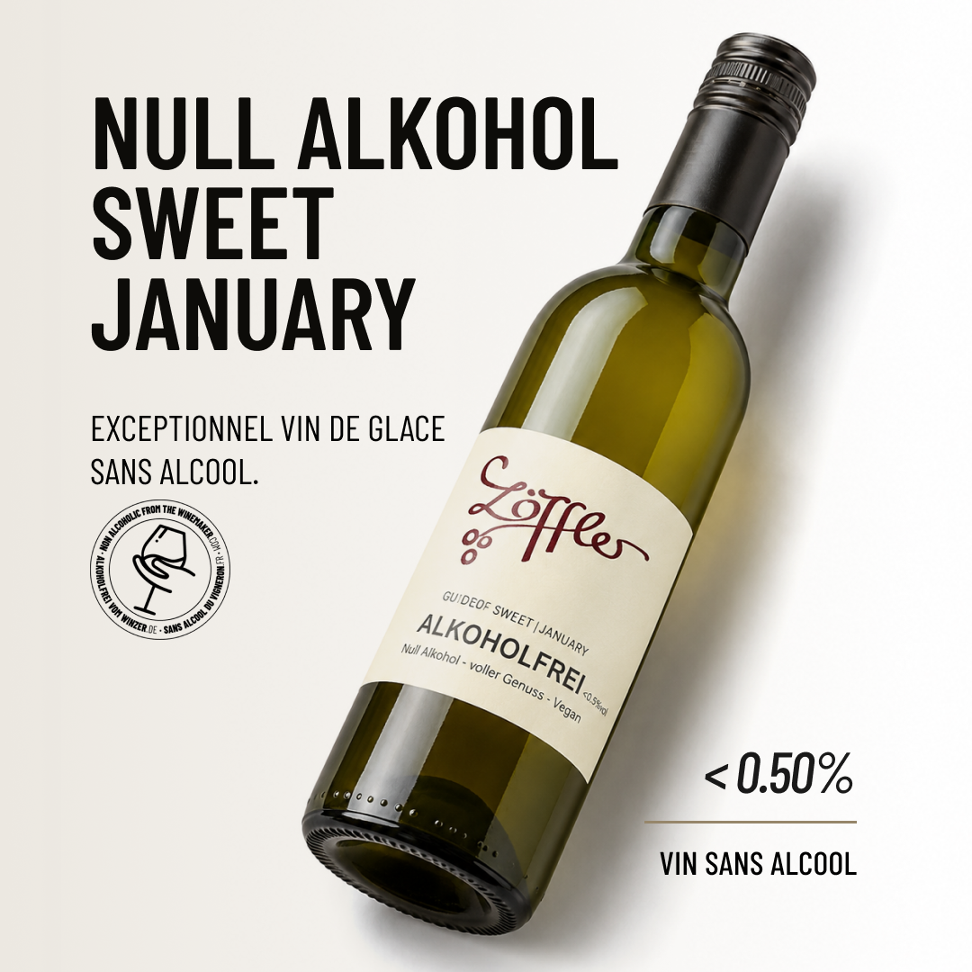 NULL ALKOHOL SWEET JANUARY: exceptionnel vin de glace sans alcool.