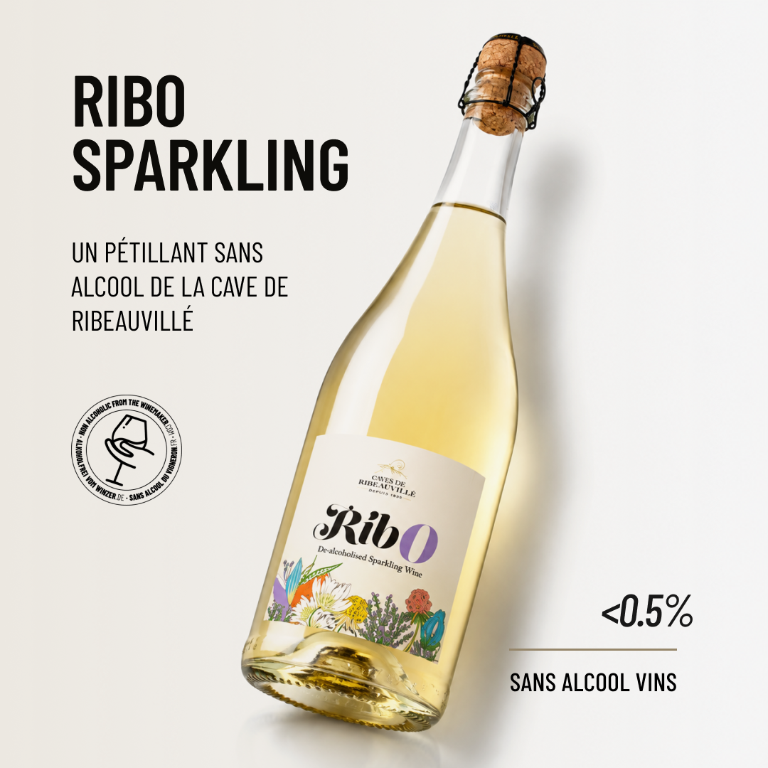 RIB0 SPARKLING: un pétillant sans alcool de la Cave de Ribeauvillé