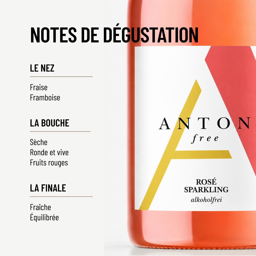 ROSÉ SPARKLING FREE: un magnifique rosé pétillant de la Maison Anton
