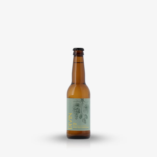 DIVIN BIERE IPA -SAUVIGNON BLANC: une bière sans-alcool vive et fraiche, avec une touche de Sauvignon.