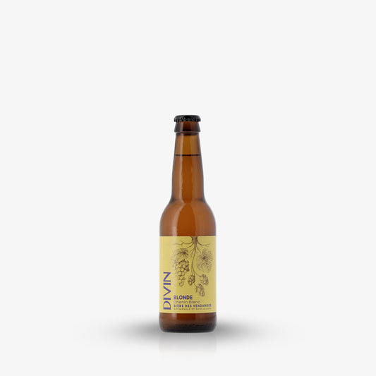 DIVIN BIERE BLONDE - CHENIN: une bière de vendanges douce et équilibrée, une pointe de chenin, un régal sans-alcool!