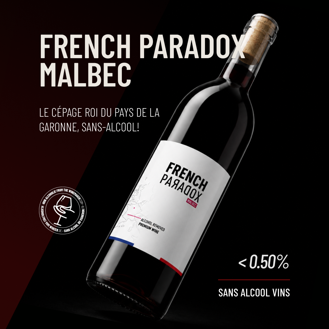 FRENCH PARADOX MALBEC : le cépage roi du pays de la Garonne, sans-alcool!